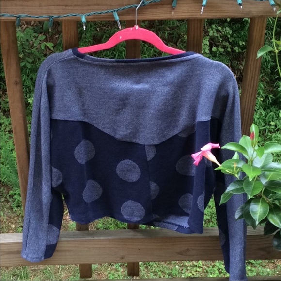 ANTHROPOLOGIE Postmark Polka Dot Cropped Shirt - Picture 9 of 12